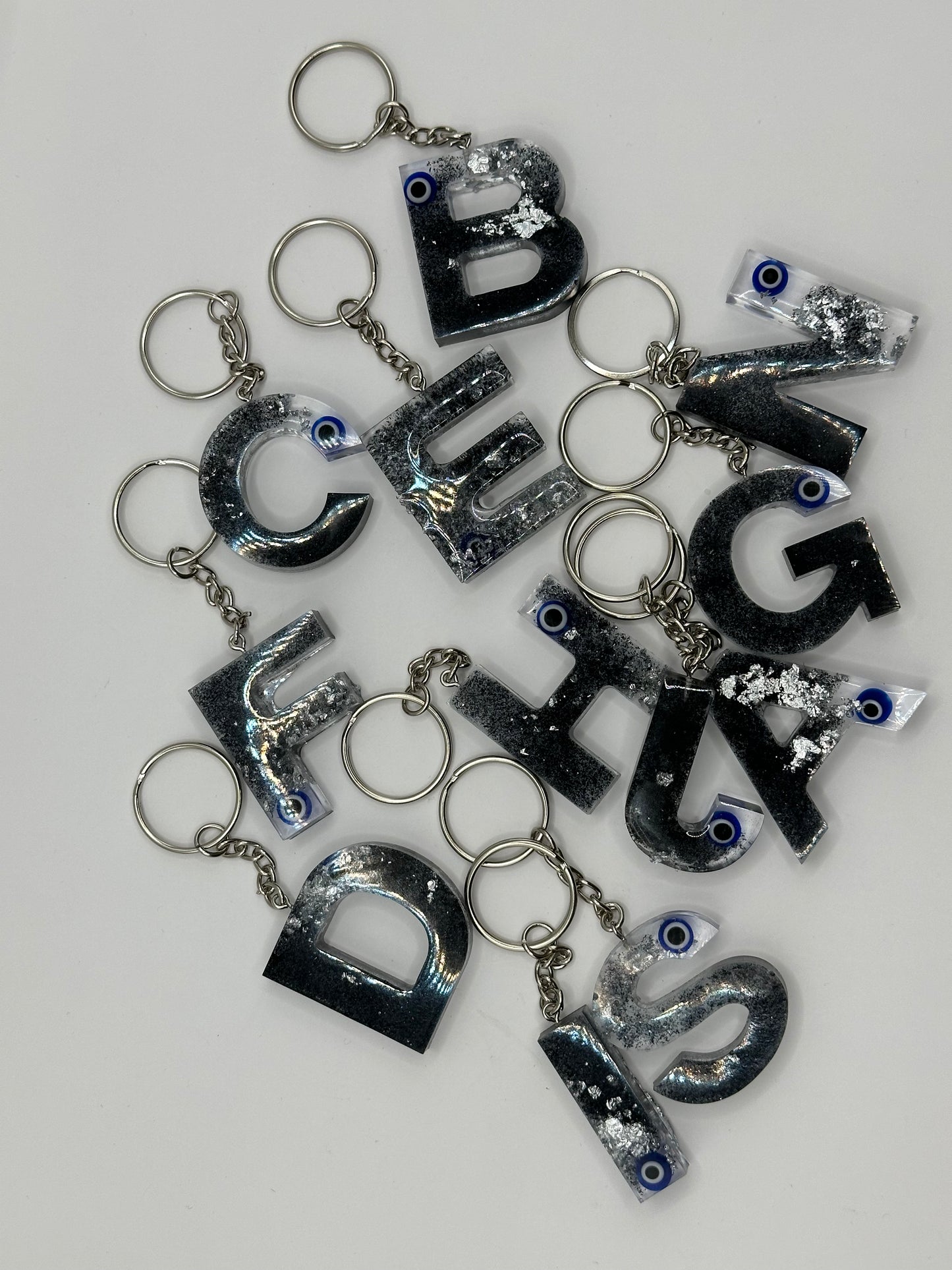 Reiki Protection Keychain Black & Silver