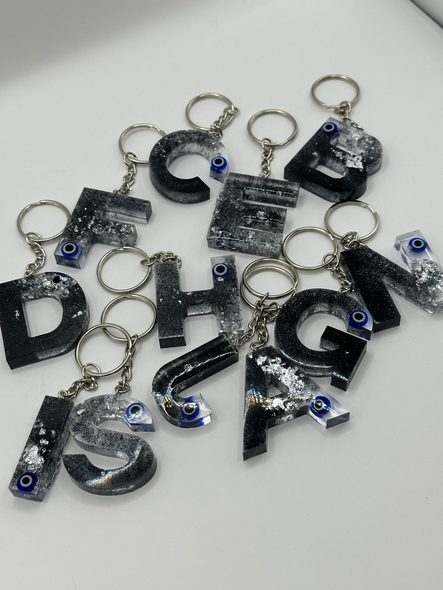 Reiki Protection Keychain Black & Silver